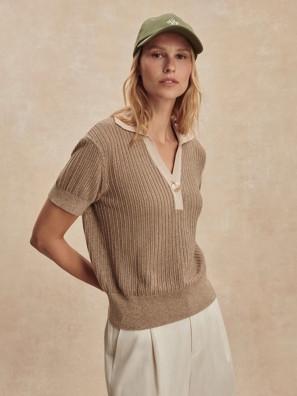 NWT VARLEY Perrine Knit Polo